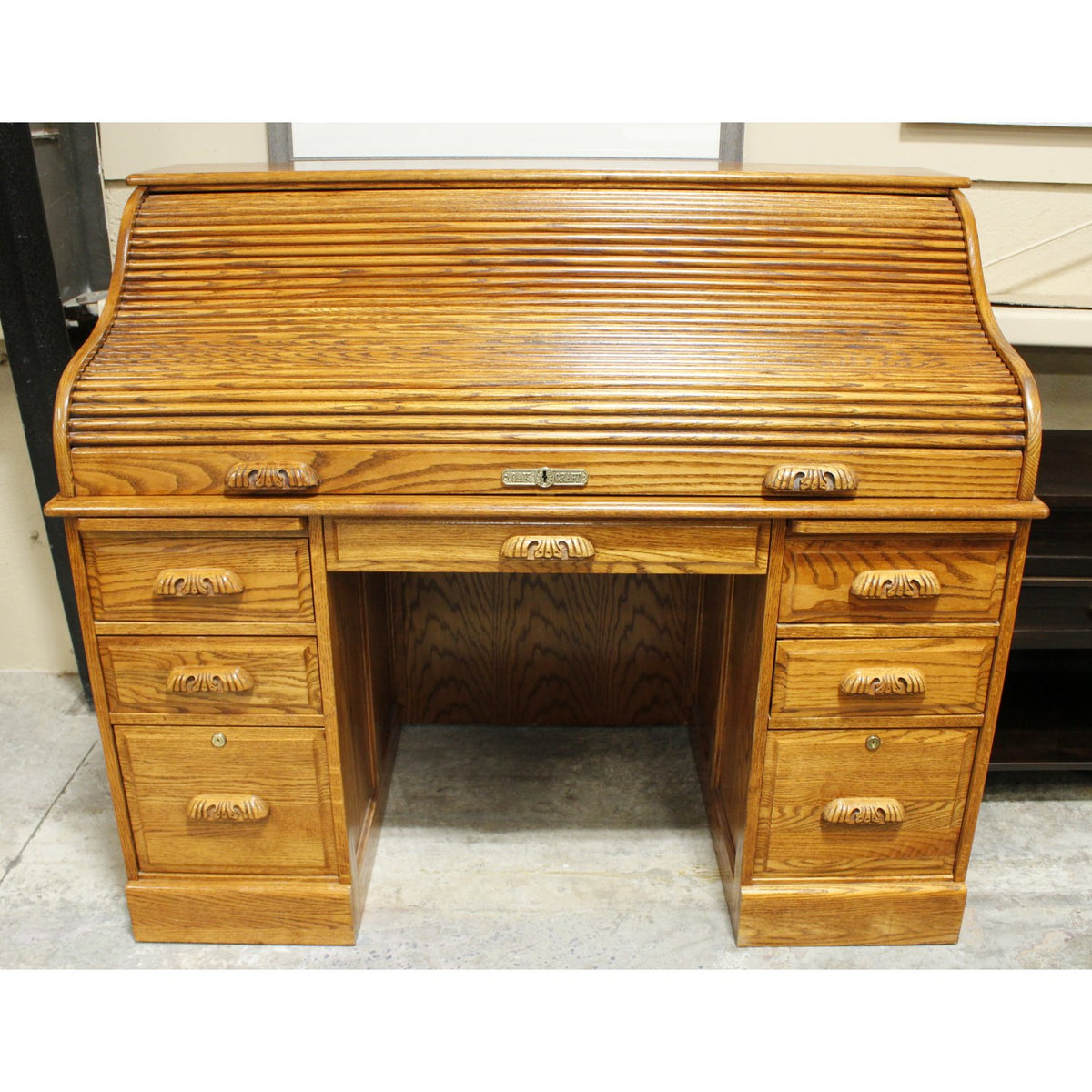 Oak Craft Roll Top Desk