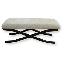 Gray Bench w/Metal "X" Legs