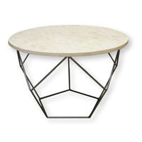 West Elm Round Origami Bone Accent Table