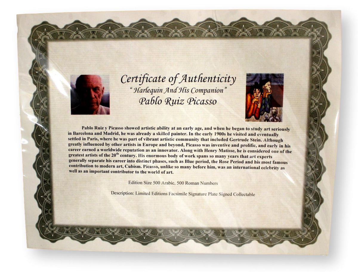 "Harlequin and His Companion" by Pablo Picasso