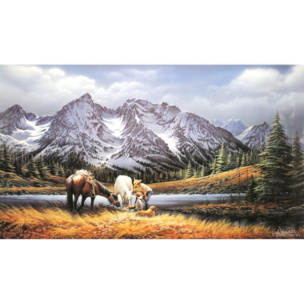 Terry Redlin Framed Limited Edition Lithograph 'For Purple Mountain Majesties'