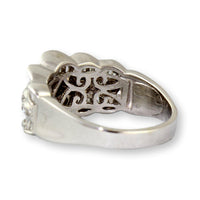 Elegant Three Row .75ctw Diamond Scalloped 14K Band