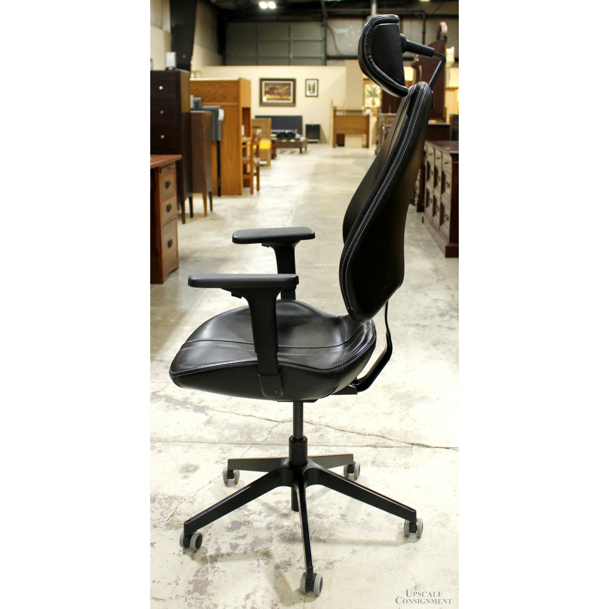 IKEA Black Leather "Gruppsel" Gaming Chair