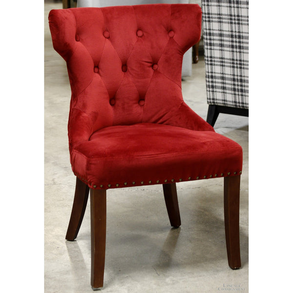 Pier 1 Imports Red Button Tufted Accent Chair