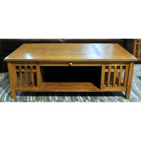 Mission Oak Coffee Table w/Pull-Out Surface