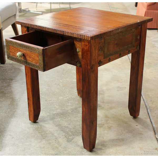 Pier 1 Imports End Table w/Brass Accents