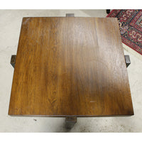 Bernhardt Walnut & Metal Square End Table