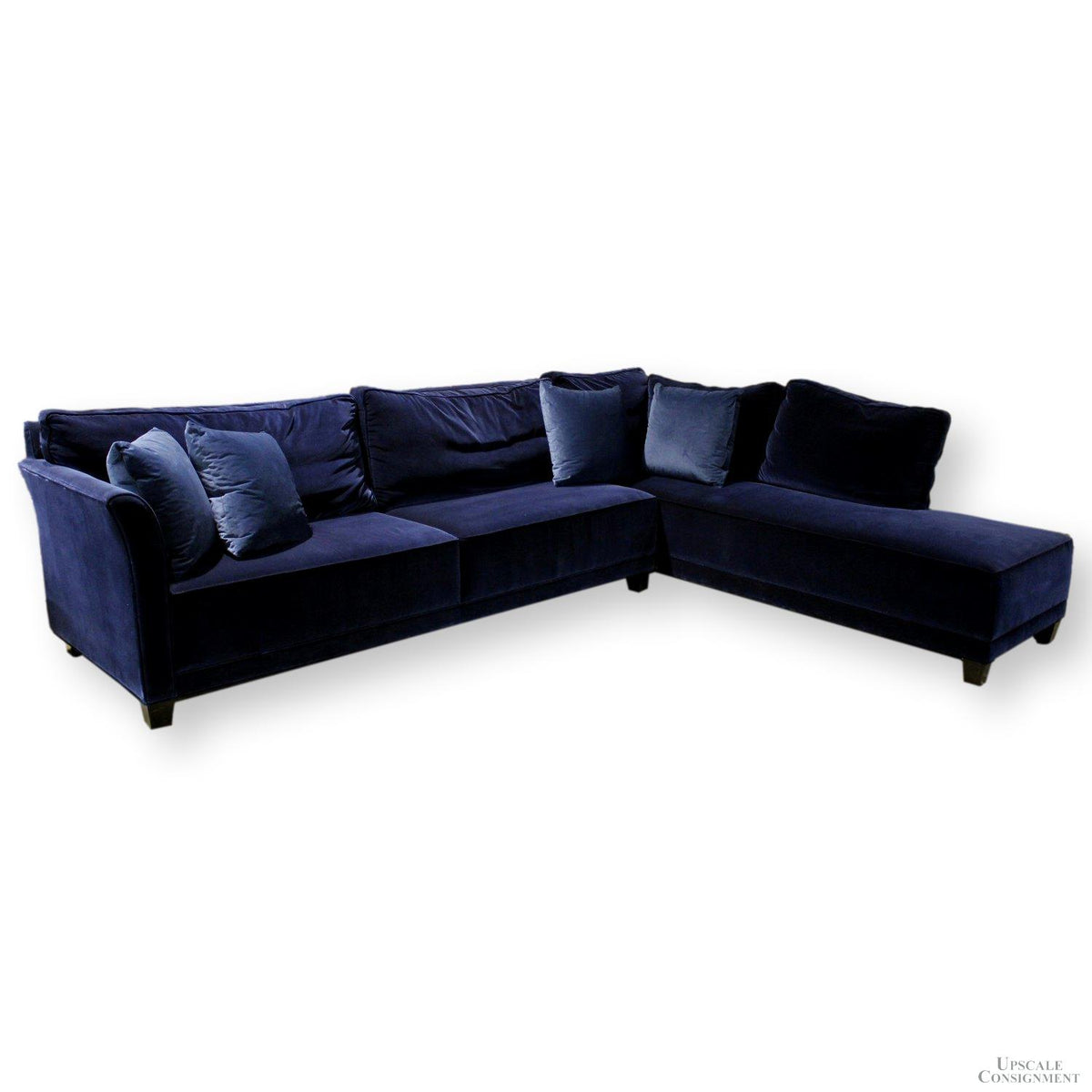 Trio Furn. & Design Inc. Blue Sectional w/Chaise