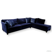 Trio Furn. & Design Inc. Blue Sectional w/Chaise