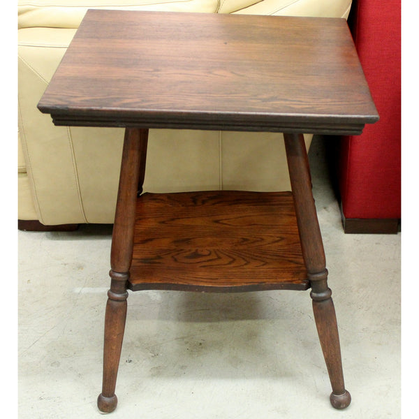 Vintage Dark Oak Accent Table
