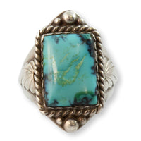 Zuni Sensa Eustace Turquoise Men's Sterling Silver Ring