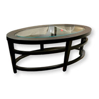 La-Z-Boy Oval Coffee Table w/Glass Top