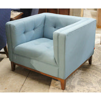 Gus Modern Turquoise Tufted Arm Chair