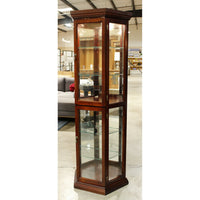 Two Door Mahogany Curio Cabinet