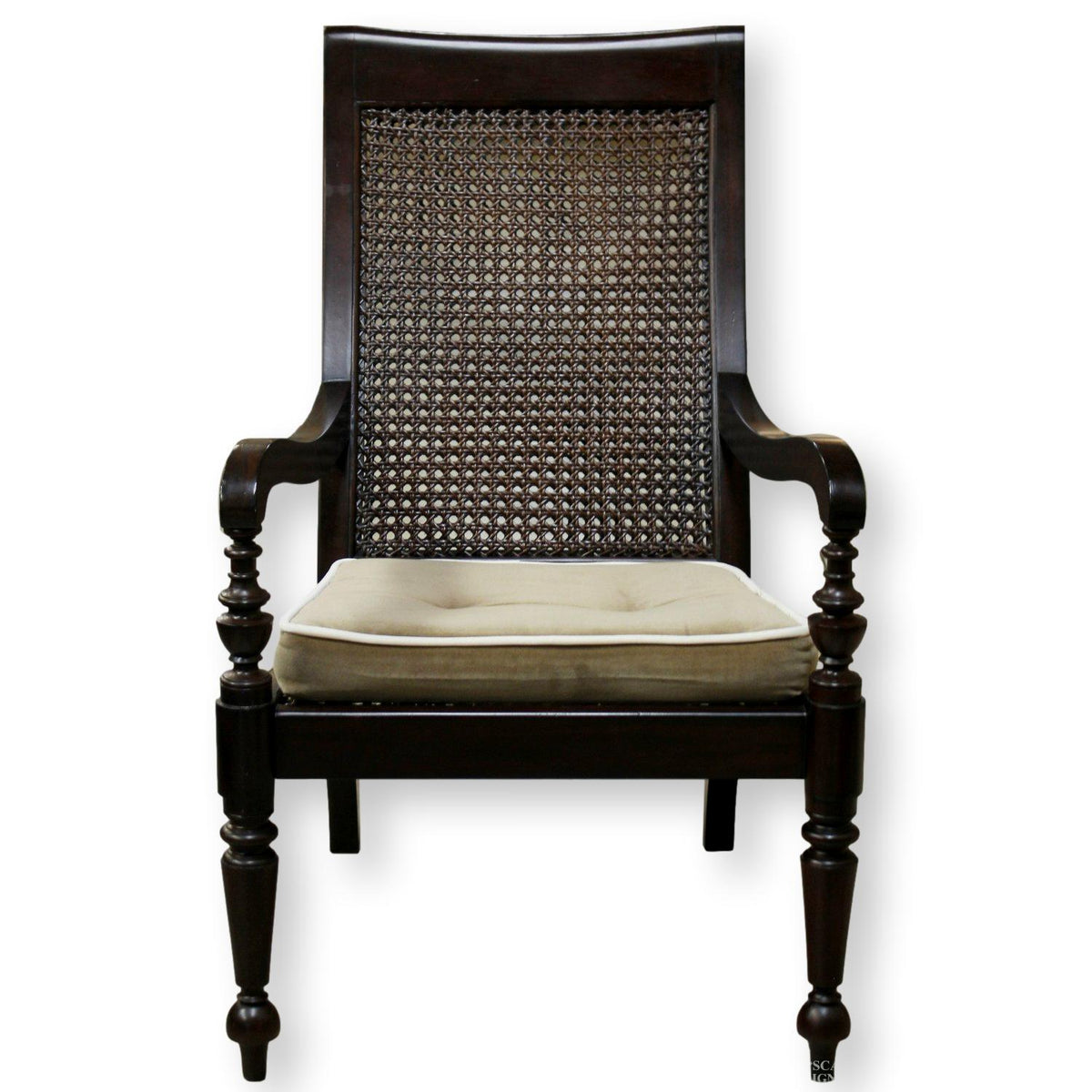 Dark Mahogany Accent Arm Chair