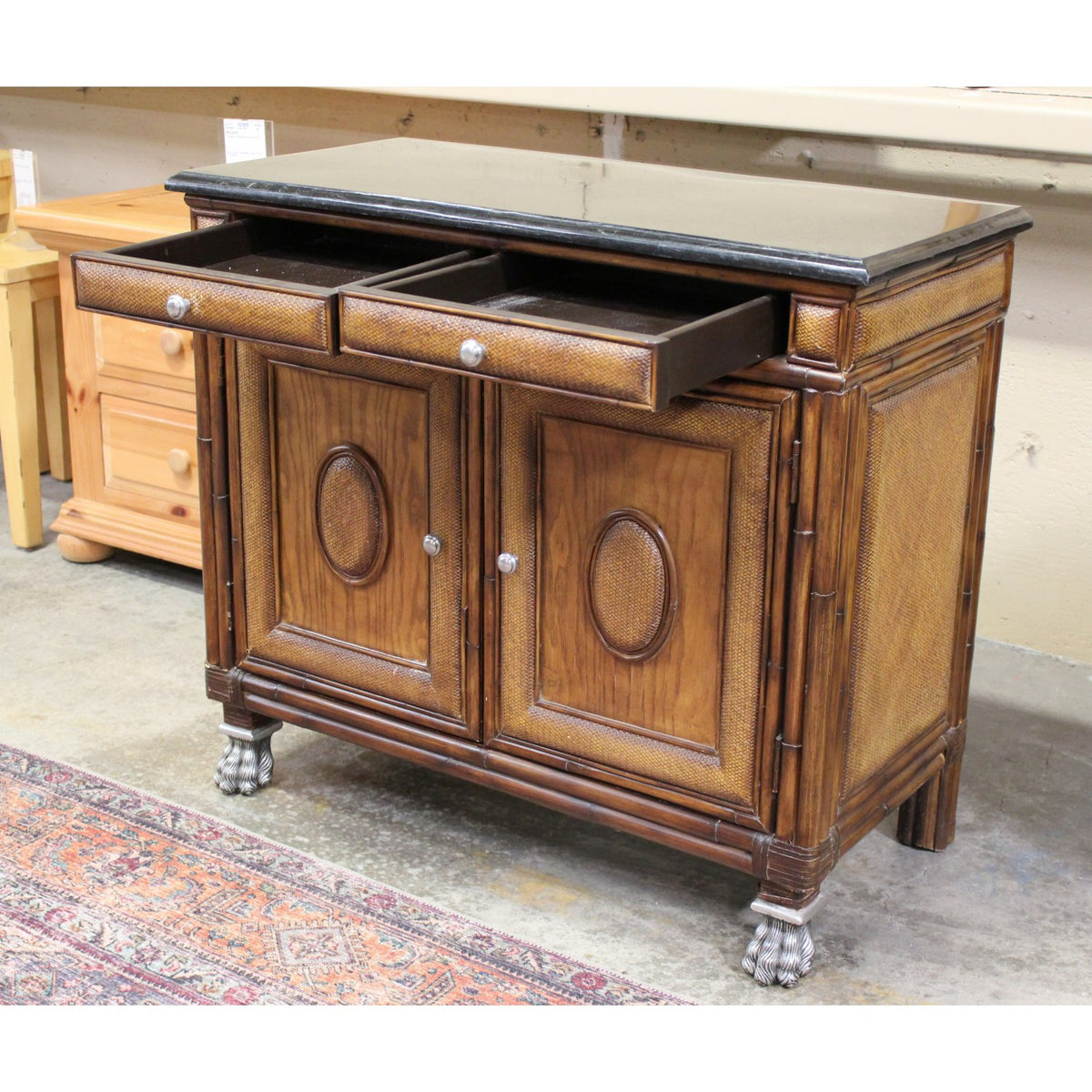 Thomasville "Ernest Hemmingway" Granite Top Nightstand