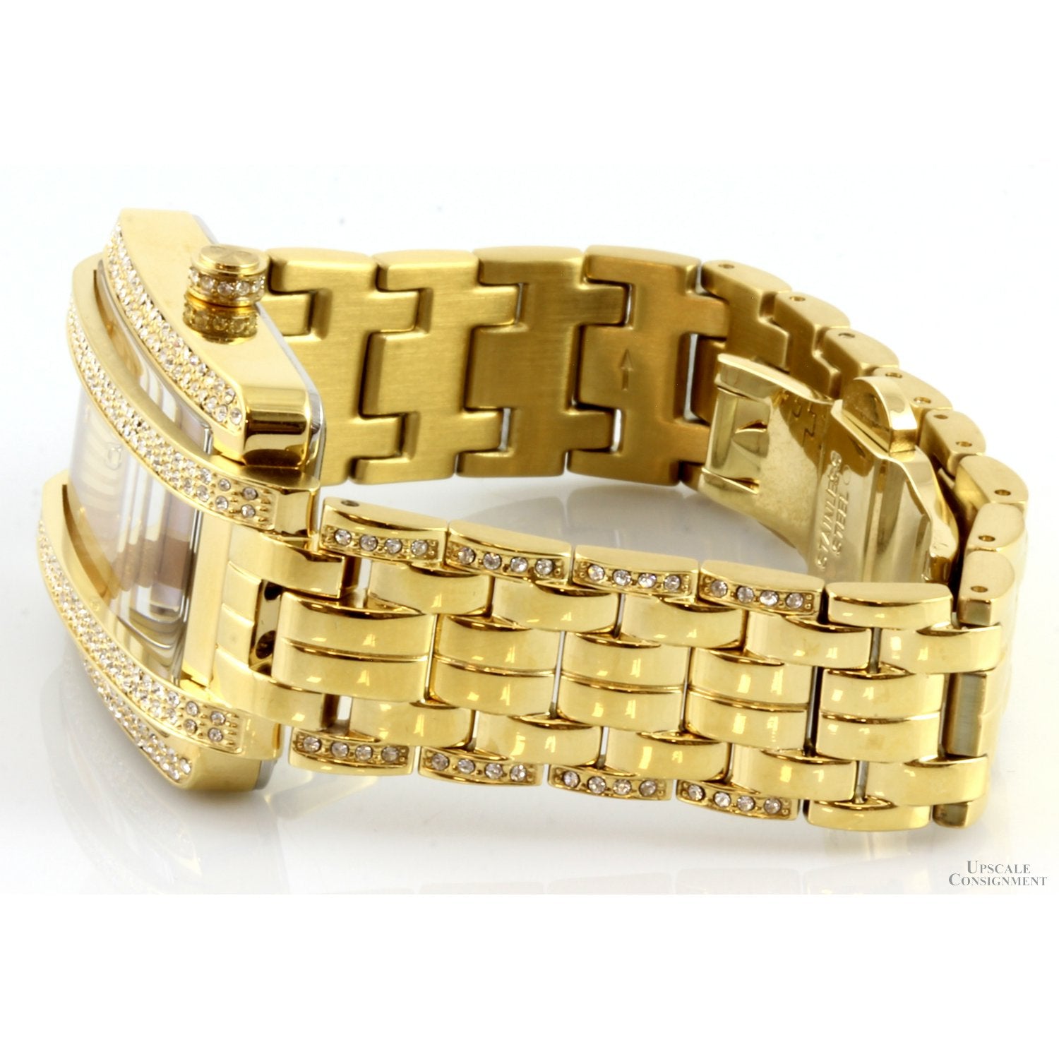 18K Gold Plate Second Hand Sub-Dial Swiss Quartz Watch – Upscale