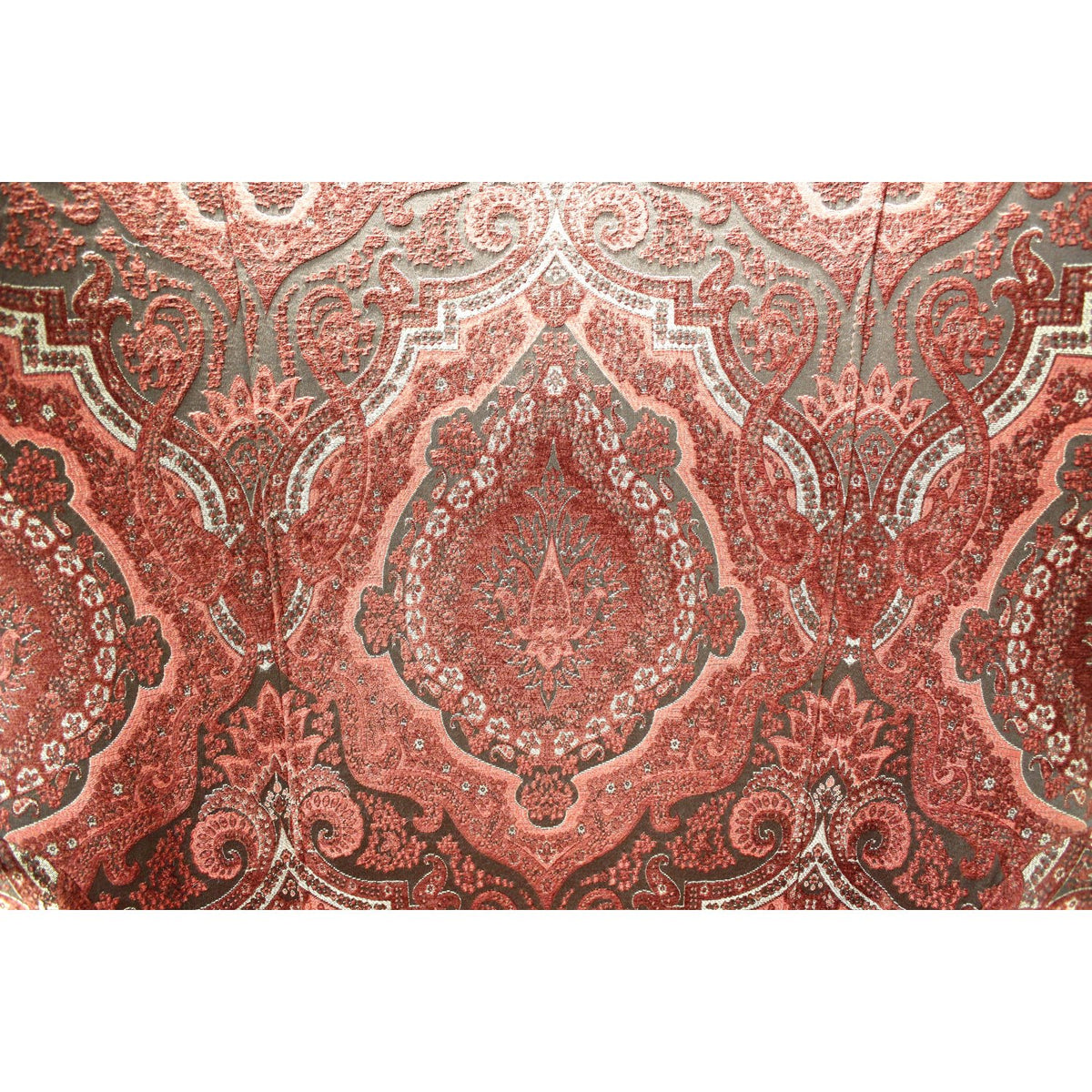 Wingback Chair w/Red Tapestry Upholstery