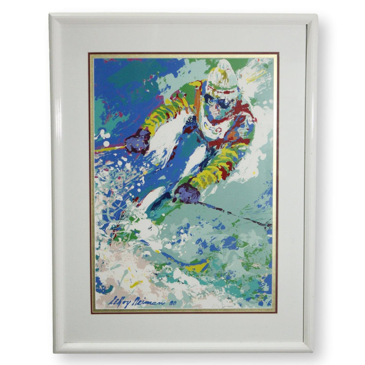 Limited Edition Artwork "Olympic Slalom" by Leroy Neiman