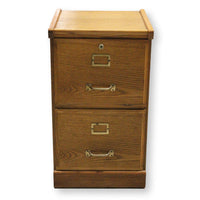 Oak 2 Drawer File Cabinet