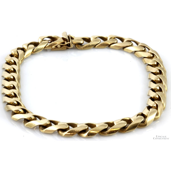 14K Yellow Gold Men's Curb Chain Bracelet