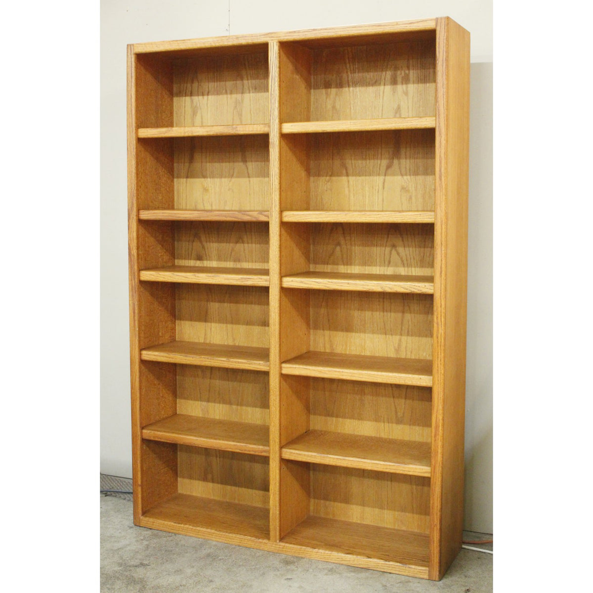 Oak 6' Double Bookcase