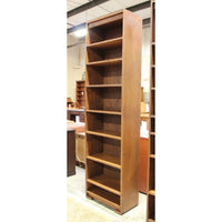 7' Light Walnut Tone Open Bookshelf