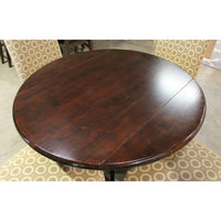 Drop-Leaf Cherry Table w/4 Upholstered Chairs