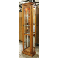 Pulaski Narrow Pine Lighted Curio Cabinet
