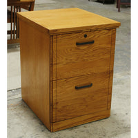 Oak Legal Size 2 Drawer File Cabinet