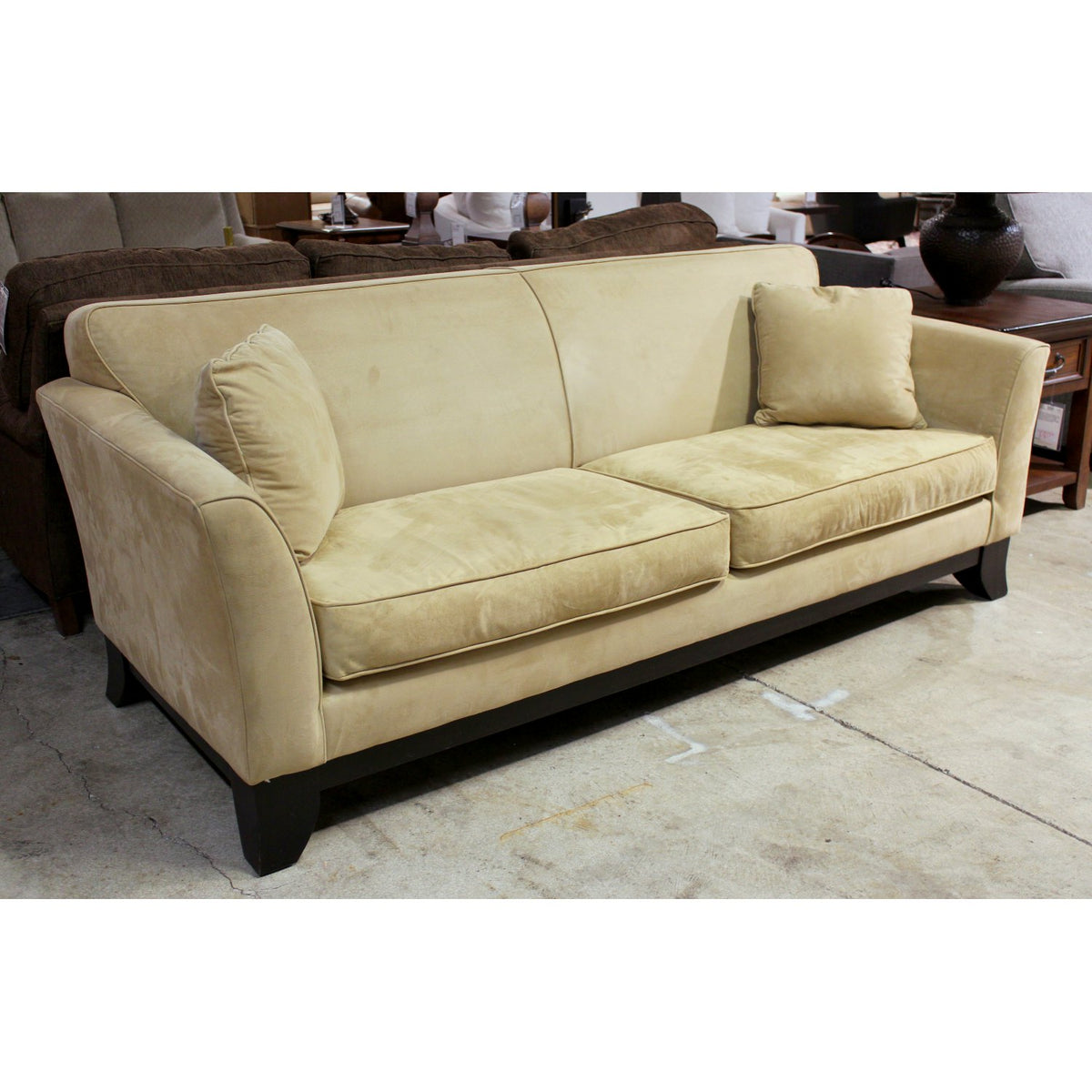 Interline Beige Microfiber Sofa