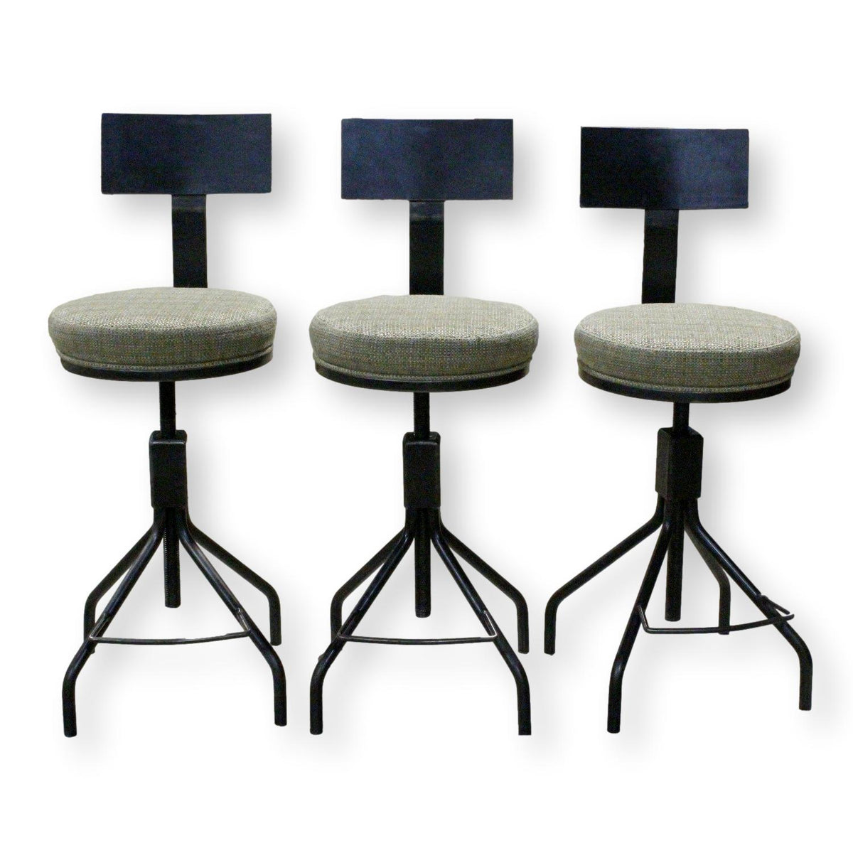 Rejuvenation Set of 3 Adjustable Steel Counter/Bar Stools