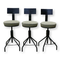 Rejuvenation Set of 3 Adjustable Steel Counter/Bar Stools