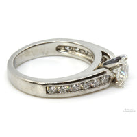 Platinum 1.05ctw Diamond Ring w/58ct Solitaire-GIA Report