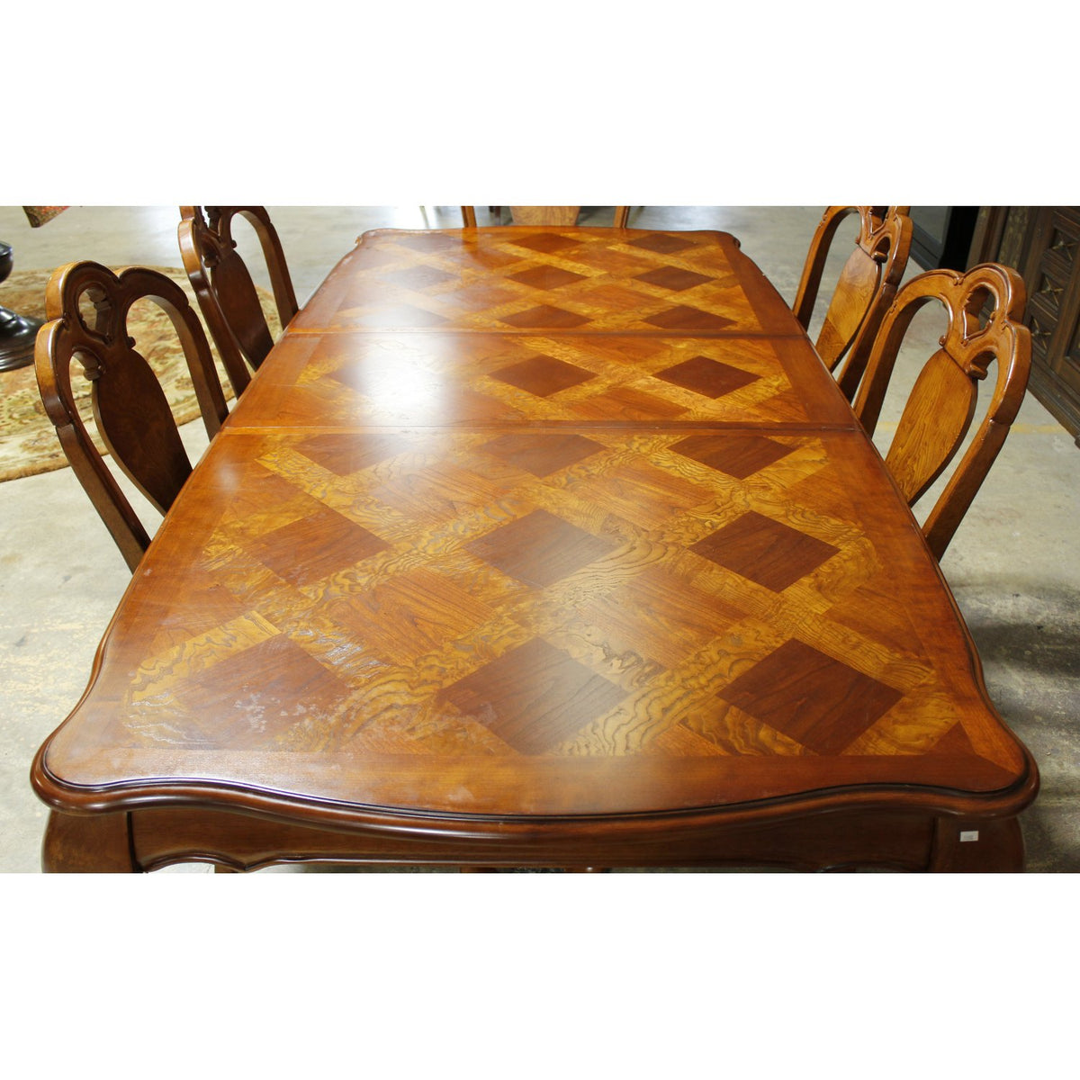 Parquet Dining Table w/6 Chairs