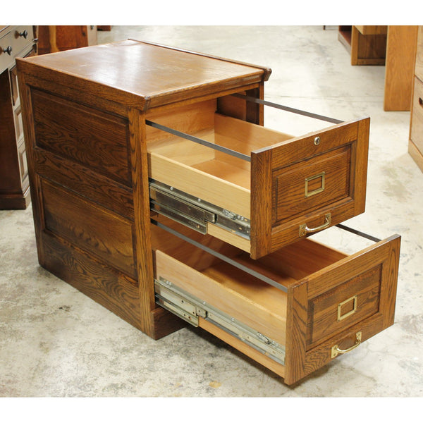 Dark Oak 2 Drawer File Cabinet
