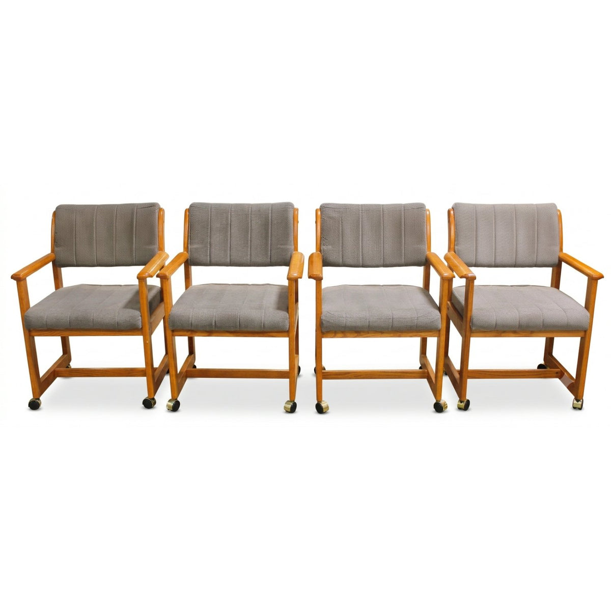 Set of 4 Dining Chairs on Casters