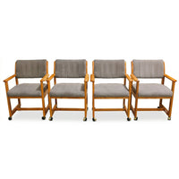 Set of 4 Dining Chairs on Casters
