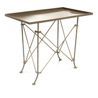 Campaign Style Bronze Accent Table