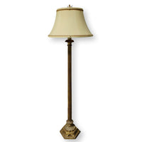 Gold Reeded Floor Lamp