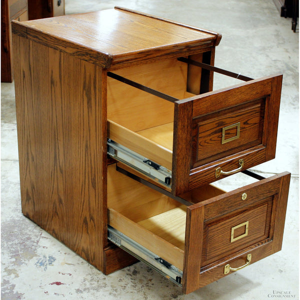 Winners Only Oak 2 Drawer File Cabinet