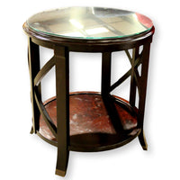 Bombay Co. Round Accent Table w/Shelf