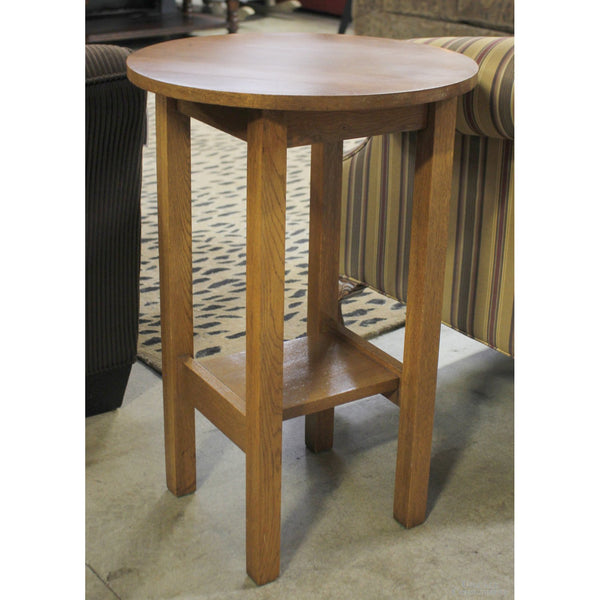 Carmen Manufacturing Co. Round Oak Accent Table