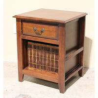 Mahogany Nightstand w/Basket