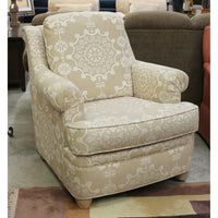 Ethan Allen Tan Tapestry Club Chair