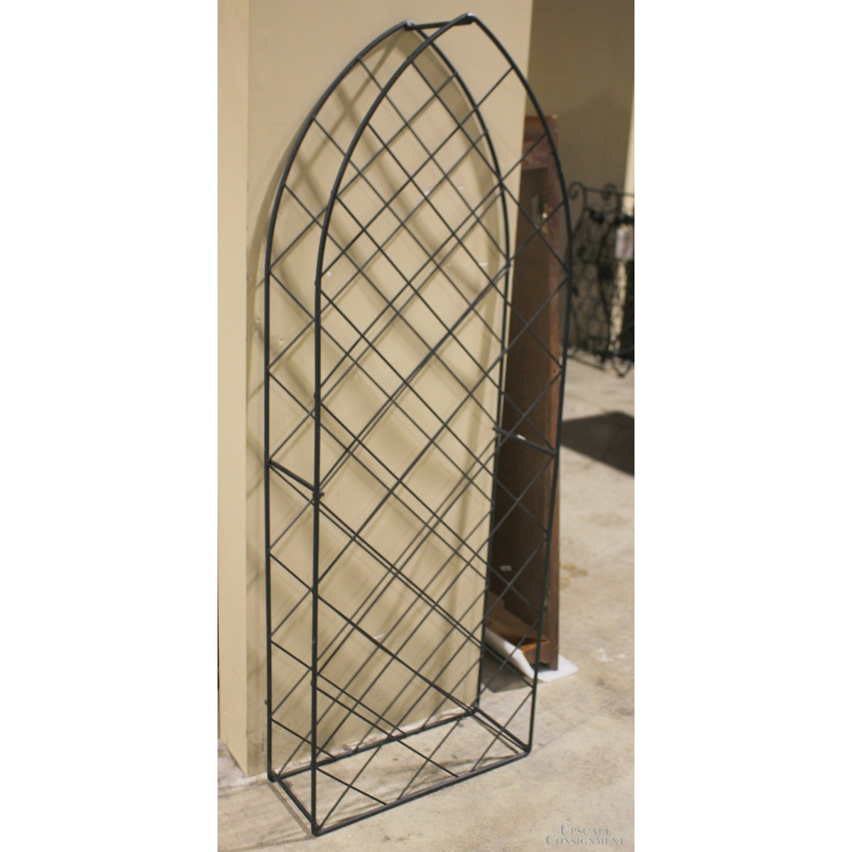 Arched Black Metal Wine Rack