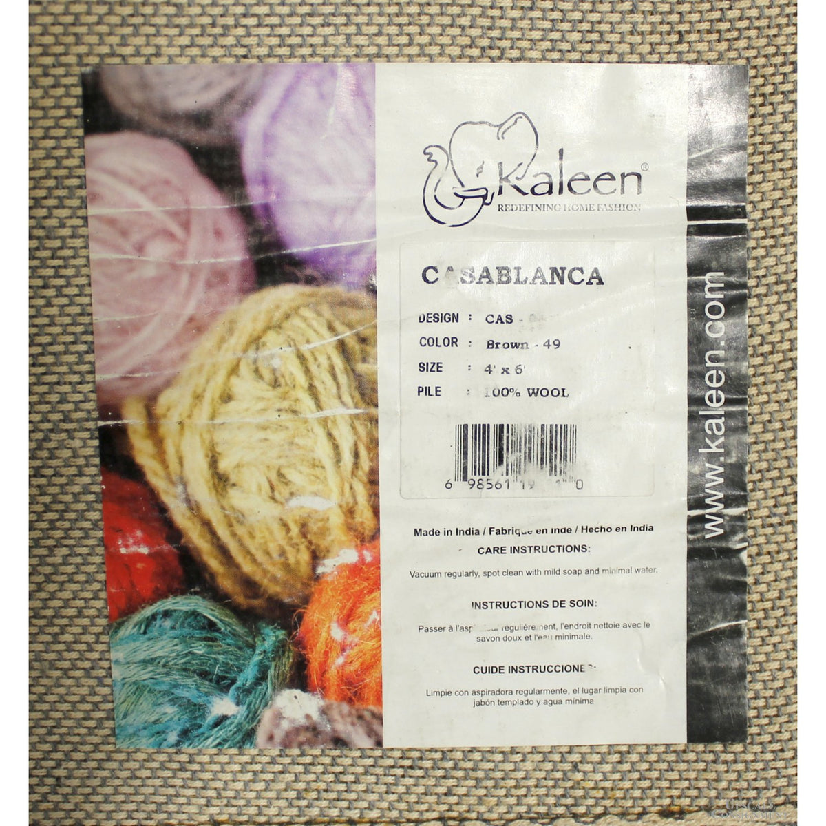 Kaleen 4' X 6' 'Casablanca' Wool Area Rug