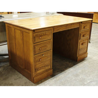 Oak Double Pedestal Desk