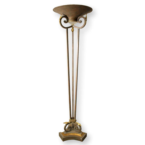 Gray Torchiere Floor Lamp