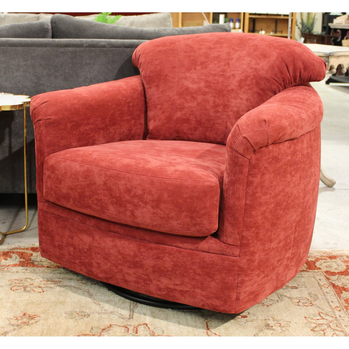 Flexsteel Cinnabar Red Swivel Glider Chair